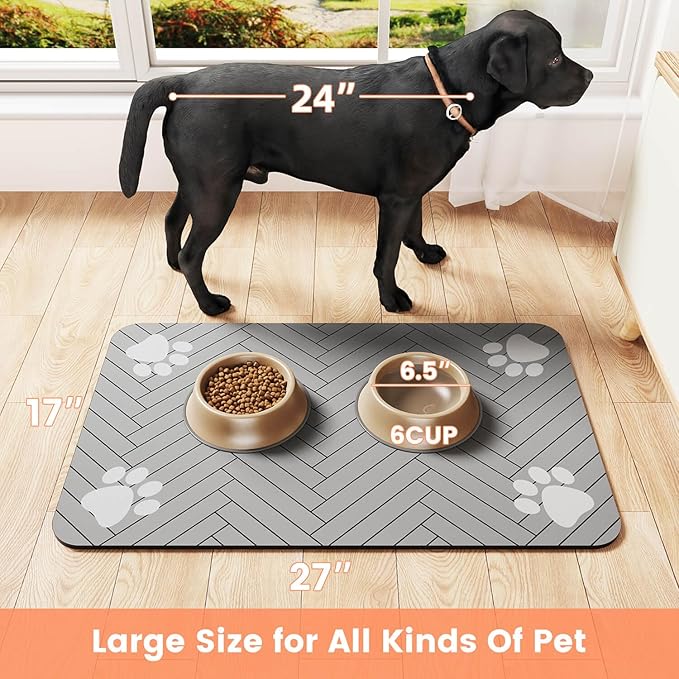 Pet Feeding Mat-Absorbent Pet Placemat - Image 7
