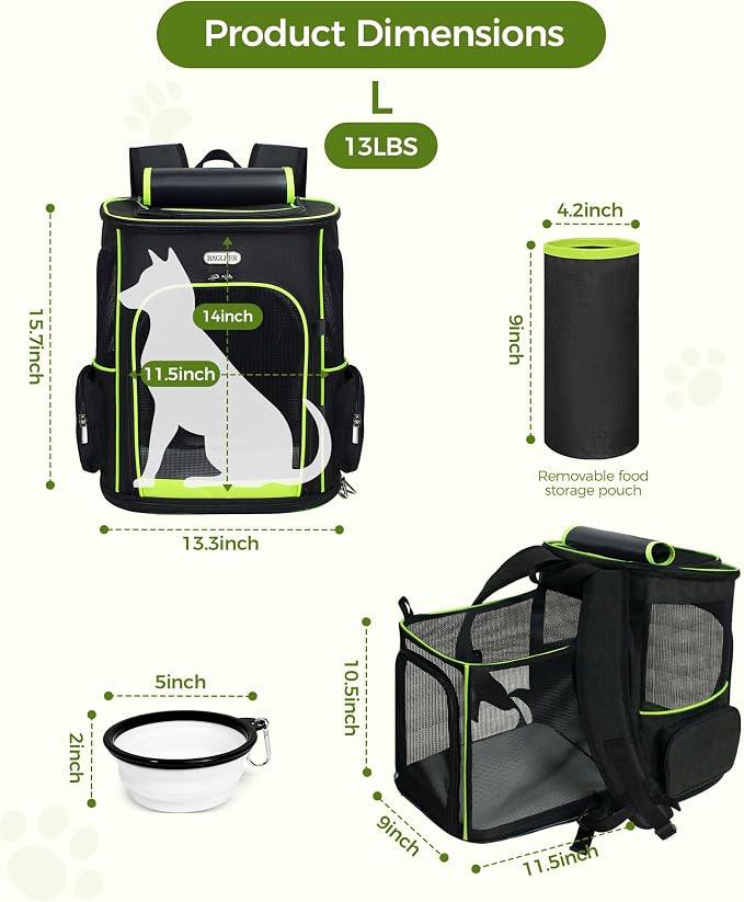 BAGLHER Expandable Cat Carrier Backpacks, Retractable Pet Carrier Backpack - Image 3