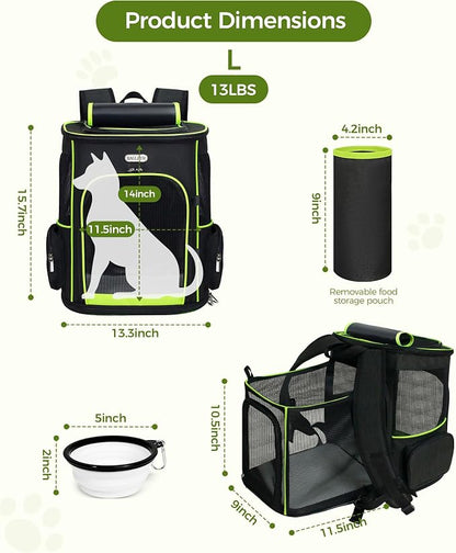 BAGLHER Expandable Cat Carrier Backpacks, Retractable Pet Carrier Backpack - Image 3