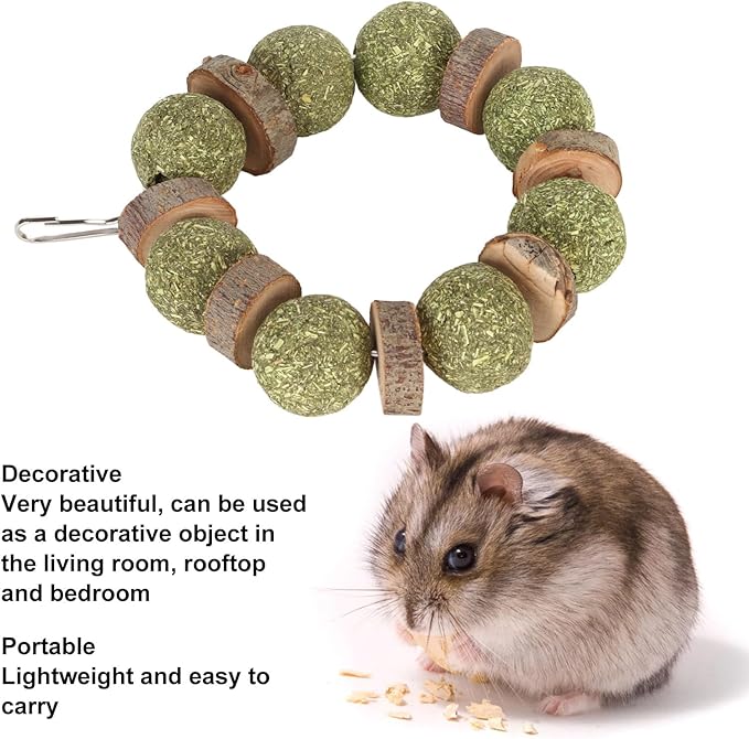 Wood and Straw Chew Toys, Edible and Non, Promote Teeth, Nutritious, - Image 8
