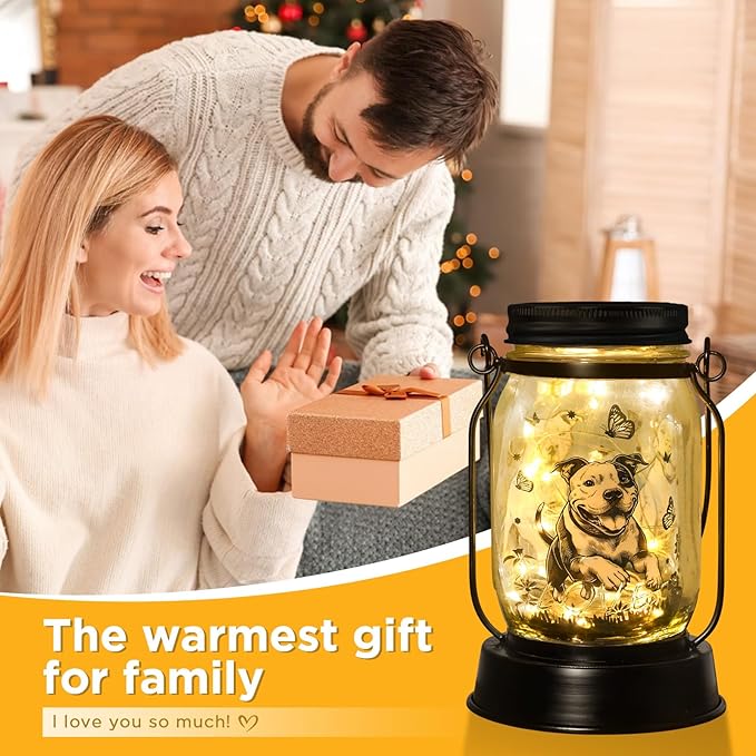 Pit Bull Gifts for Women/Men Pit Bull Solar Lanterns Mom Birthday Pibble Dog - Image 4