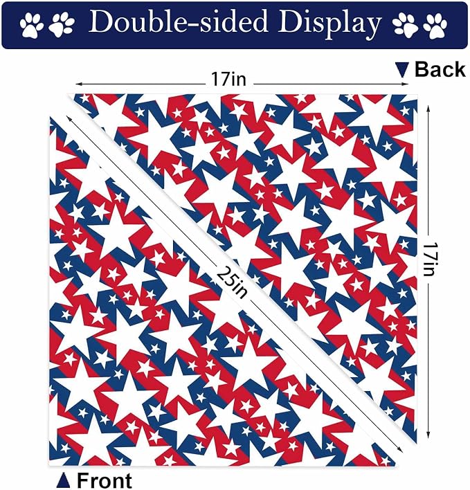 4th of July Dog Bandanas, Independence Holiday Bandana, Premium Durable - Image 3