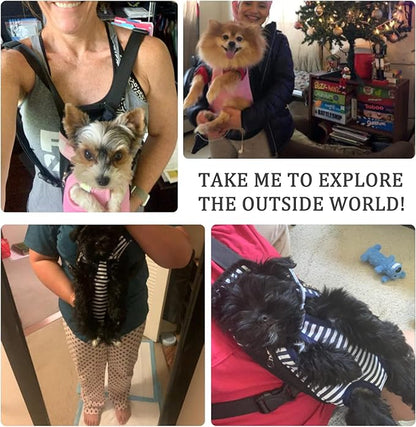 Dog Carrier Legs Out Front Pet Carrier Backpack Adjustable Puppy Cat Small Bag - Image 3