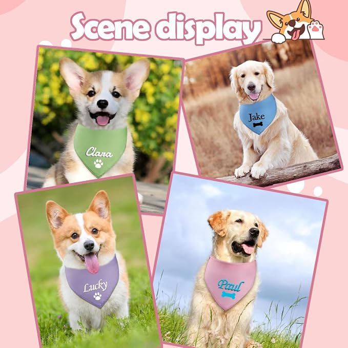 Personalized Dog Bandana, Custom Pet Scarf - Image 7