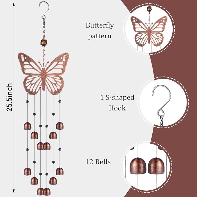 24 Inch Metal Wind Chimes Decor - Image 2