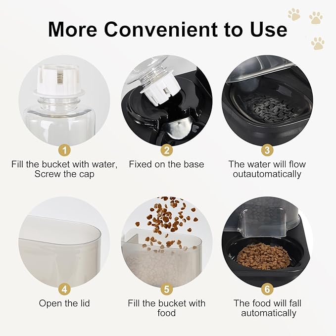 Gravity Pet Feeder and Water Dispenser Set, Automatic Dog Feeder and Dog Water - Image 3
