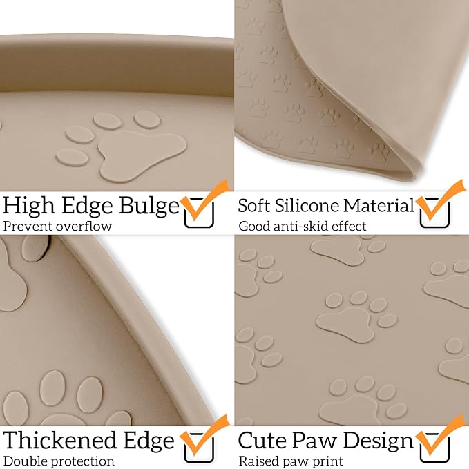 KPWACD Dog Food Mat Anti-Slip Bowl Mats - Image 4