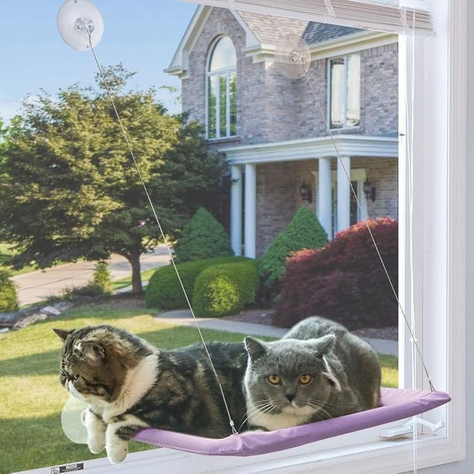 Cat Hammock - Window Bed with Suction Cups, Space Saving Indoor Cat Seat - Image 5