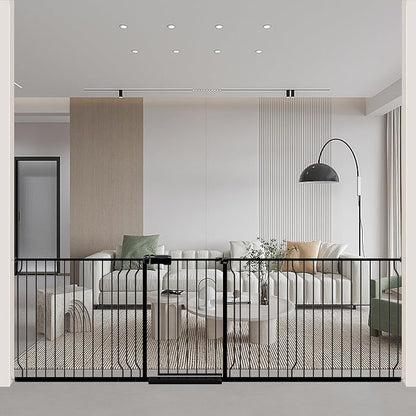 WAOWAO Baby Gate 100-109.42" Extra Wide Pressure Mounted Walk Through Swing by WAOWAOBABYSAFETYPRODUCTS