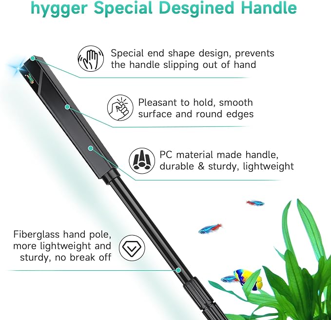 hygger 6-in-1 Aquarium Cleaning Tools, 6 Clean Heads - Image 4