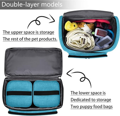 BAGLHER Pet Travel Bag, Double-Layer Pet Supplies Backpack, Pet Travel Backpack - Image 6