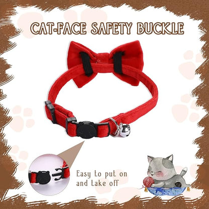 Sliverdew 2 Pcs Velvet Cat Collar - Image 7