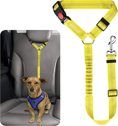 BWOGUE Pet Dog Cat Seat Belts, Car Headrest Restraint Adjustable Safety Leads by BWOGUEPetHome