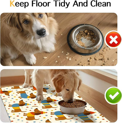 Adorable Dachshund Puppy Pet Food Mat - Image 8