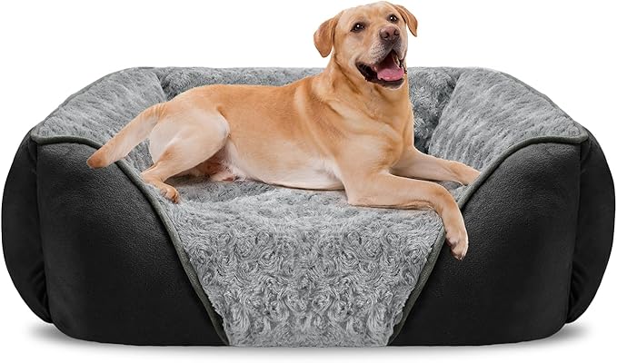 INVENHO XX-Large Dog Bed Rectangle Washable Orthopedic Soft Calming Sleeping by INVENHO