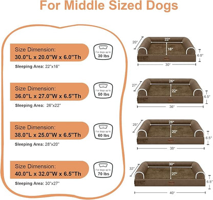 Large Dog Bed Orthopedic Washable: Beds Bolster XL Bed Medium Large Dogs Egg - Image 6