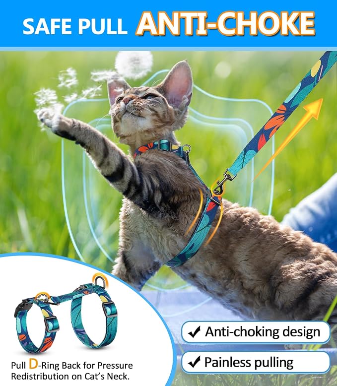 Halypet Cat Harness and Leash Set, Escape Proof Cat Harness, Comfortable Soft - Image 9