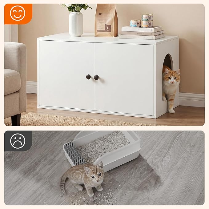 HOOBRO Cat Litter Box Enclosure, Hidden Litter Box Furniture - Image 6