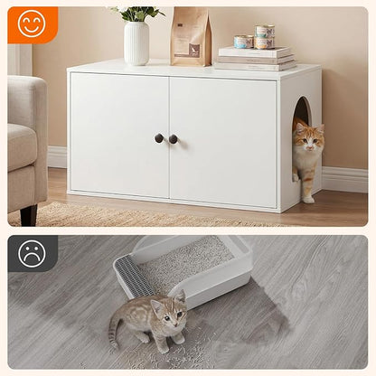 HOOBRO Cat Litter Box Enclosure, Hidden Litter Box Furniture - Image 6