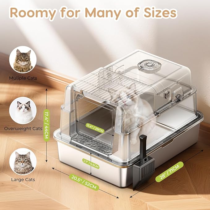 L8 Ultra-XXXL Stainless Steel Litter Box - Image 4