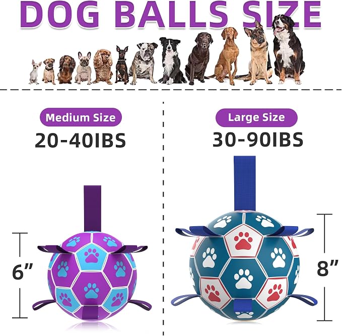 QDAN Dog Ropes Toys Soccer Ball - Image 3