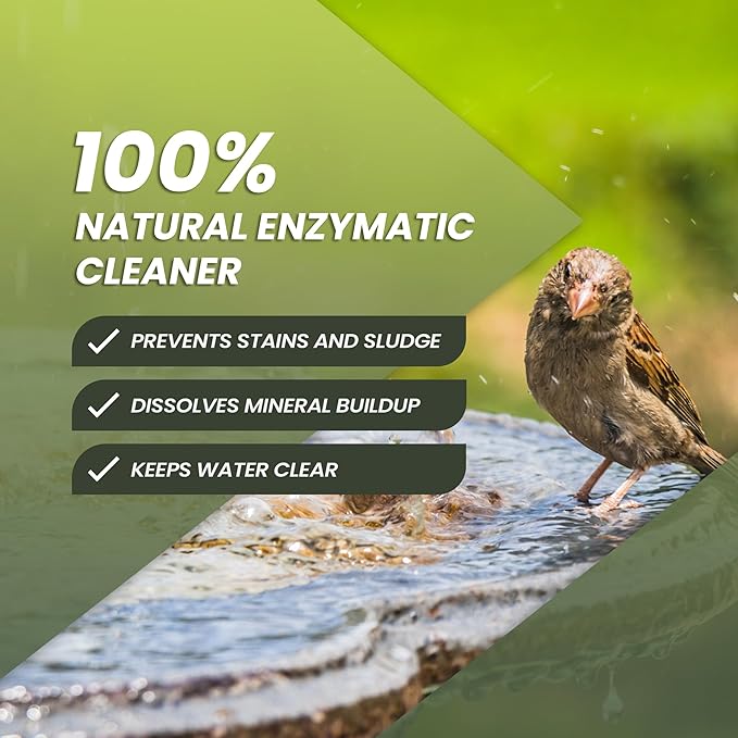 16oz Bird Bath Cleaner, Cleans 80 Gallons of Water, Ideal Fountain Cleaner Safe - Image 3