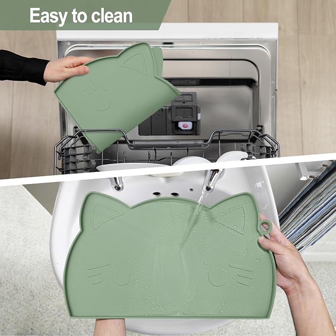 Coomazy Avocado Non-Slip Cat & Dog Feeding Mat - Image 6