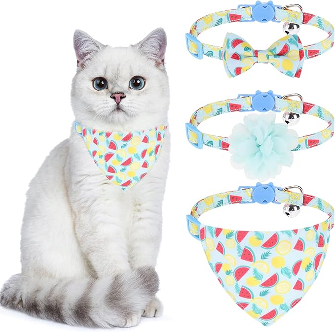 Breakaway Cat Collars with Bell & Cute Pendants by VKPETFR