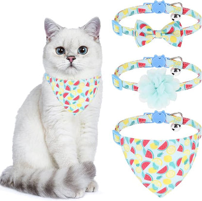 Breakaway Cat Collars with Bell & Cute Pendants by VKPETFR