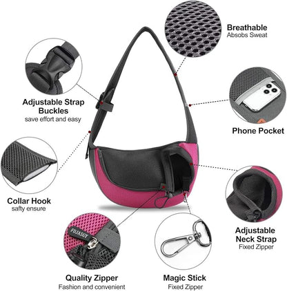 FDJASGY Pet Sling Carrier for Small Dogs Cats, Breathable Mesh Travelling Hand - Image 3