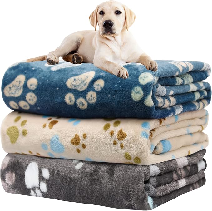 Rezutan 1 Pack 3 Blankets for Dogs, Dog Blanket for Large & Medium Pet Cat by Rezutan
