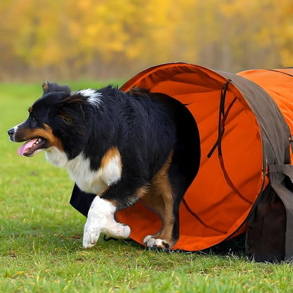 28 in 10 Foot Orange Extra Large Dog Agility Tunnel - Image 6