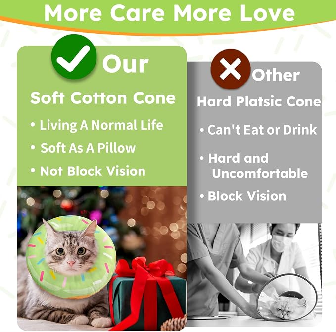 Cat Cone Collar Soft, Cat Recovery Collar - Image 4