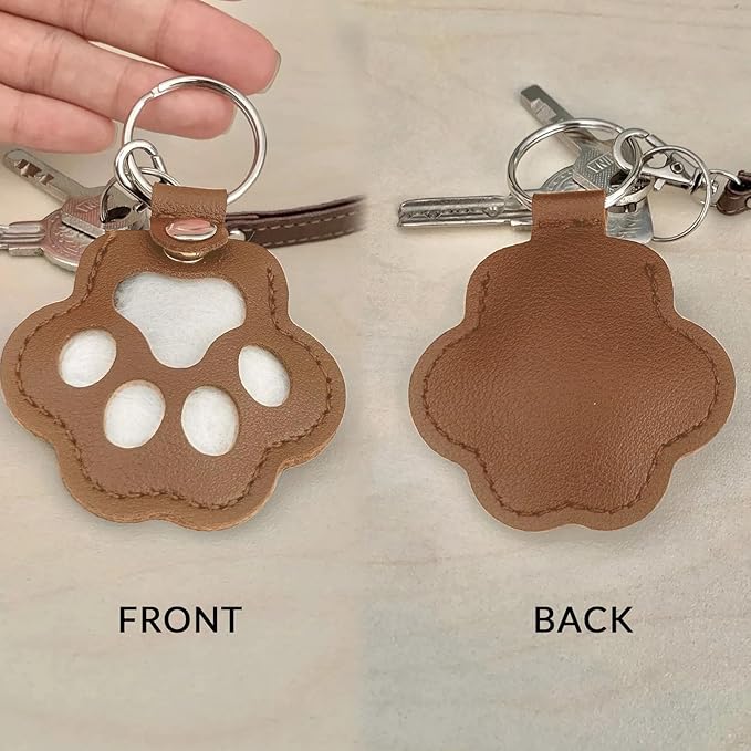 Dog Hair Keychain, Leather Pet Hair Collector Keychains, Pet Fur Keepsake Gift - Image 5