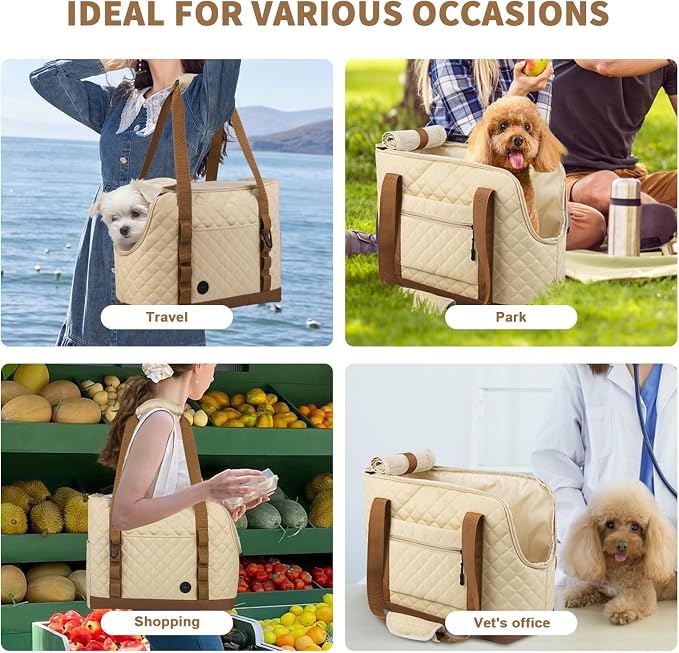Dog Purse Carrier for Small Dogs, Soft Sided Pet Carrier - Image 9
