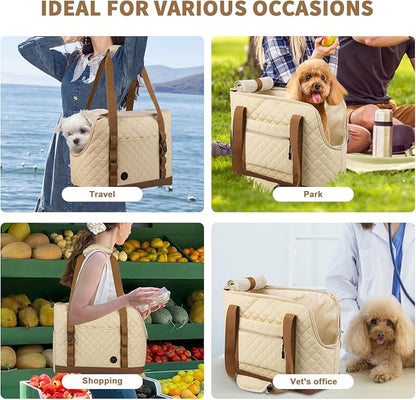 Dog Purse Carrier for Small Dogs, Soft Sided Pet Carrier - Image 9