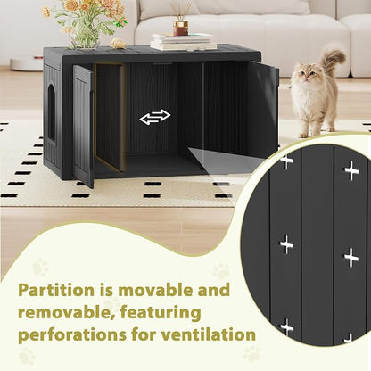 Cat Litter Box Enclosure, Hidden Enclosed Litter Box Furniture - Image 3