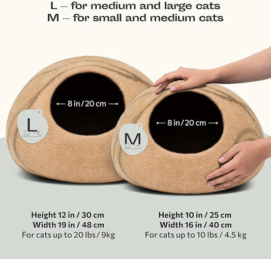 MEOWFIA Cat Cave – Premium Felt Cat Bed - Image 2