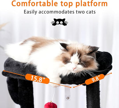 Heybly Cat Tree, 39.4 Inches Gothic Tower Condo - Image 3