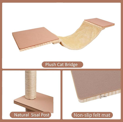 Cat Shelves for Wall，Solid Wood Cat Wall Furniture - Image 4