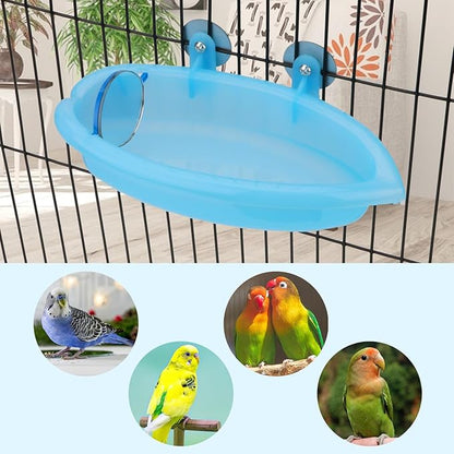Hypeety Bird Bath with Mirror Portable Bird Bath Bird Bathroom - Image 7