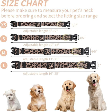QQPETS Adjustable Soft Dog Collar: Print Flower Pink Multicolor Cute Patterns - Image 6