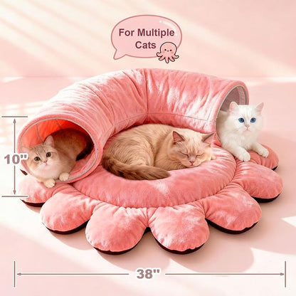 Cat Tunnel Bed with 20 Cat Toys, Collapsible Play Tunnel - Image 6