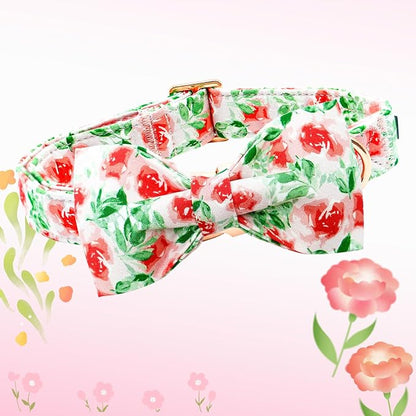 Lionheart glory Dog Collar Bow Collar Floral Dog Collar - Image 4