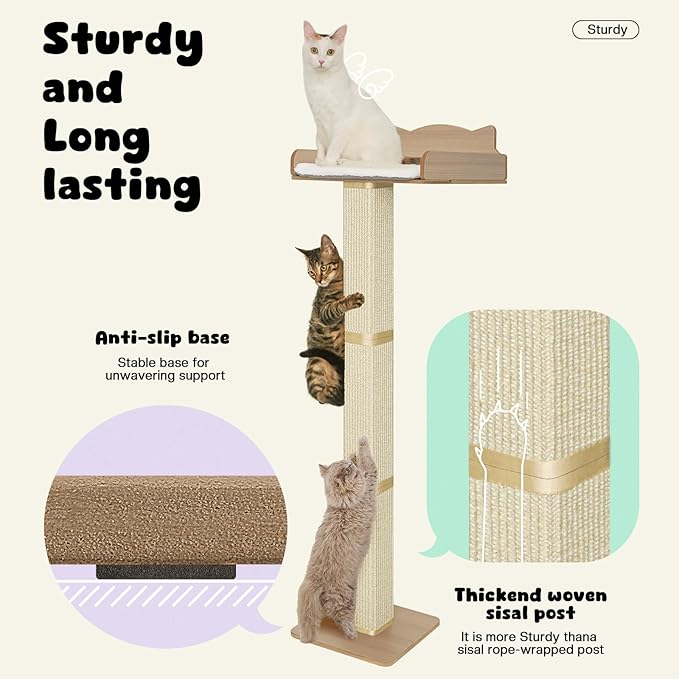 Cat Window Perch with Thick Sisal Scratching Post, Cat Hammock - Image 3