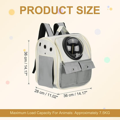 Pet Backpack Carrier, Portable and Ventilated, Oxford Cloth, Dogs Cats and - Image 2