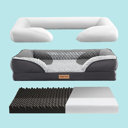Dog Bed for Small and Medium Dogs & Cats, Waterproof Lining for Indoor Outdoor - Image 3