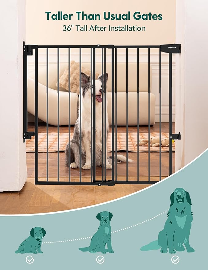 Babelio 34" Tall No Bottom Bar Baby/Dog Gate - Image 3