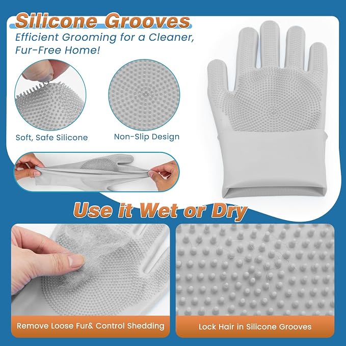 7PCS Pet Grooming Kit for Dogs and Cats，with Storage Bag & Includes Dog Washing - Image 4