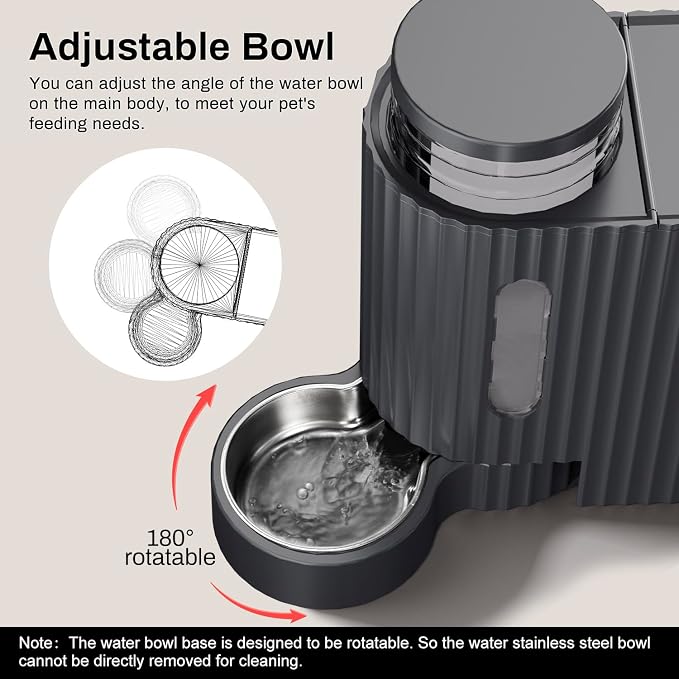 Gardner Pet Automatic Gravity Cat Food Feeder and Water Dispenser Stainless - Image 4